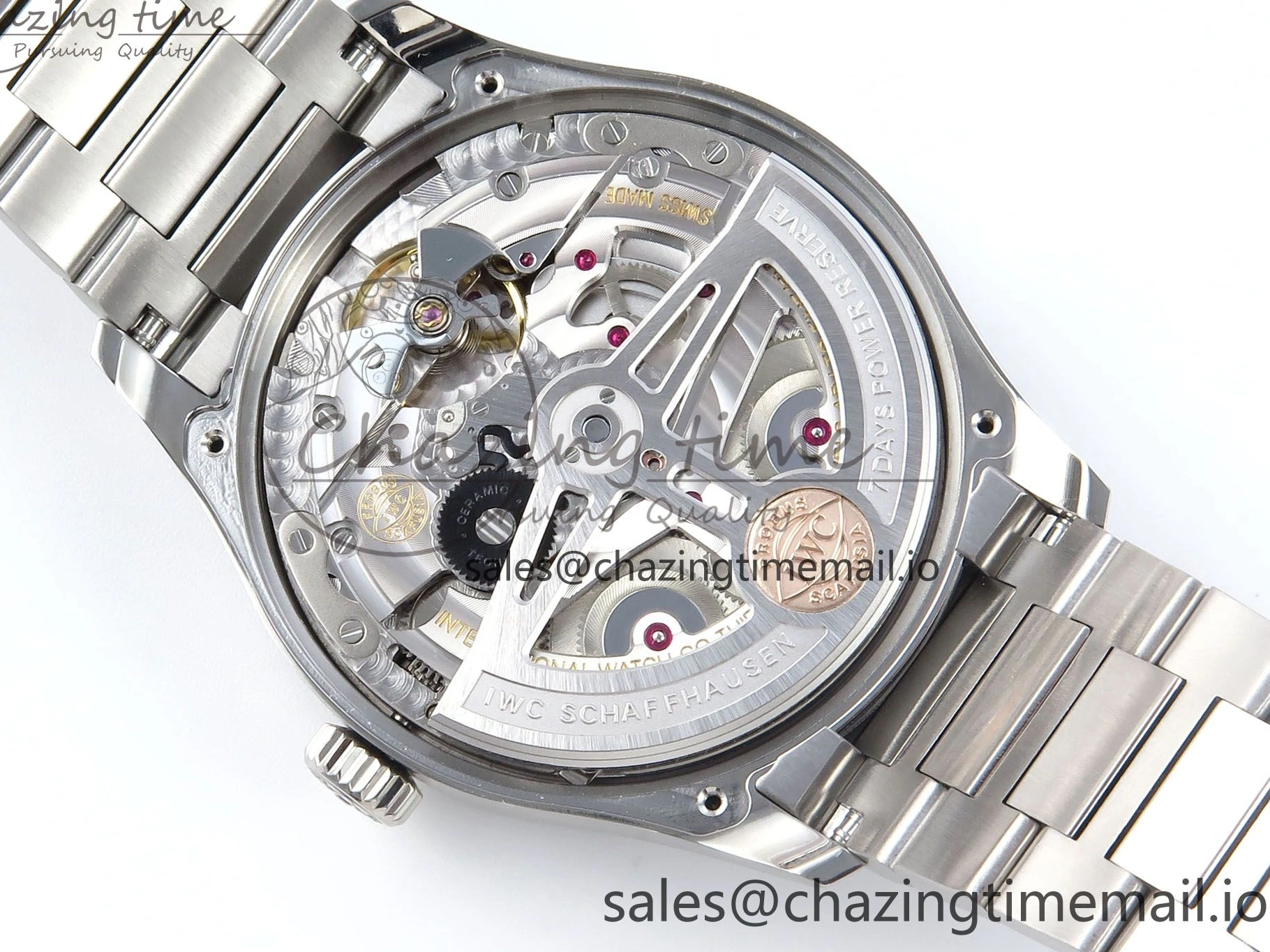 MIROTIME 0522 Portugieser Auto IWC0562A APSF 1:1 Best Edition White RG Dial on SS Bracelet A Unique 6991